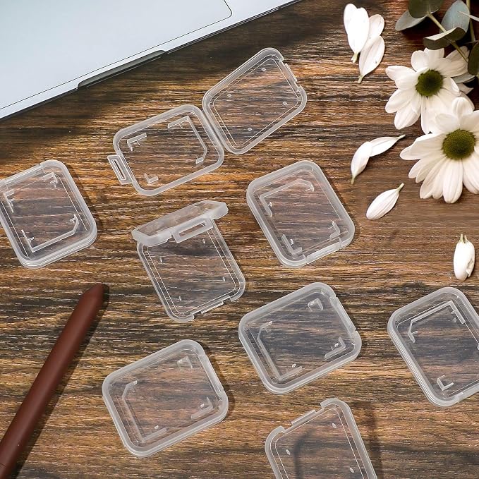 15Pcs SD/SDHC Memory Card Case Holder, Standard SD Plastic Storage Boxes, Clear Compact - Image 2