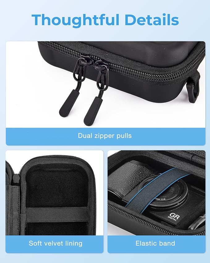 BAGSMART Digital Camera Case, Small Camera Bag with 2 Carrying Ways, Black | Lightweight Camera Sling Bag for Canon Powershnot ELPH 180/190/Sony DSCW800/DSCW830, Waterproof & Protective - Image 6