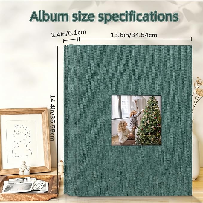 popotop Photo Album 4x6-600 Photos Photo Books with 600 Horizontal and Vertical Pockets,Linen Cover Albums for Family Wedding Anniversary Baby Vacation Pictures - Image 4