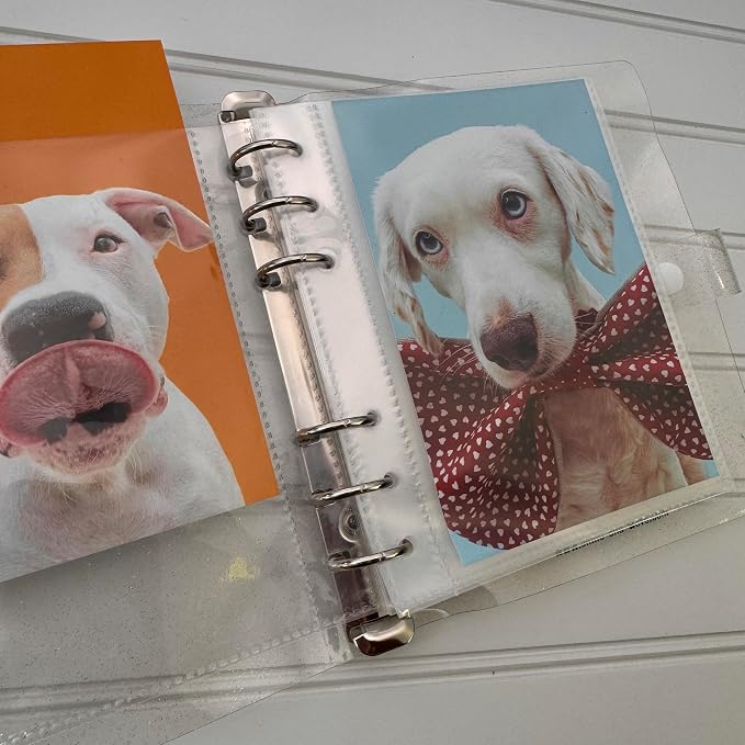 Photo Album For 2X6 Photo Booth Slip In Strips And 4X6 Pictures - 6 Ring Notebook Binder With 20 2 By 6 Sleeves - Fits 80 Photobooth Prints (CLEAR SPARKLE, 4X6) - Image 2