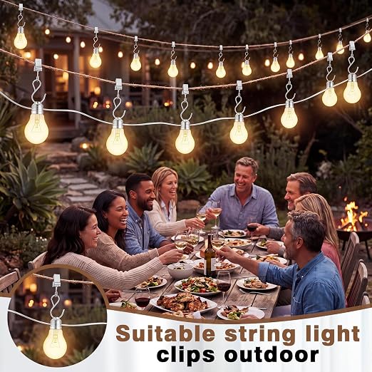 Frienda 25 Pcs Grid Wall Hooks Stainless Steel S Hooks Clips Gridwall Shelf Accessories for Hanging Outside String Lights Picture Photos Drying Clothes Garage Display Retail Art Craft (Silver) - Image 6