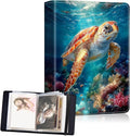 Small Photo Album 5x7, 60 Pockets Holds 120 Photos, Slip-in Pocket Photo Album with Black Elastic Band for Family Wedding Baby Travel Pictures, Cute Sea Turtle by Unknown