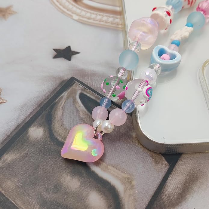 cioatu Phone Charms Cute Cherry Butterfly Cell Phone Lanyard Strap Wrist Strap for Bag Airpods Camera Pendants Decor - Image 3