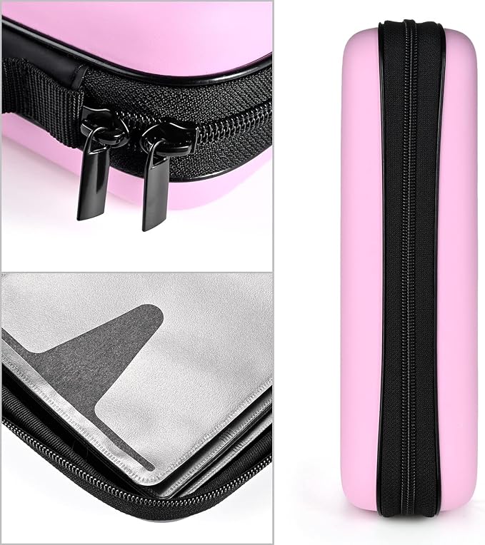 alavisxf xx CD Case, 192 Capacity Protective Zipper Disc Wallet for Car | EVA Shock-resistant, Double Zipper Closure, Portable Handle, DVD Storage Organizer, Anti-Slip Sleeves, for Home Office Travel - Image 3