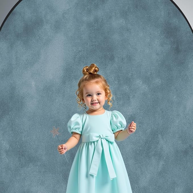Kate Collapsible Backdrop Gray Photography and Video Backdrop 136 | 5x6.5ft(1.5x2m) Gray Teal Pop Up Collapsible Backdrop for Photography, Self Tape, Acting - Image 3