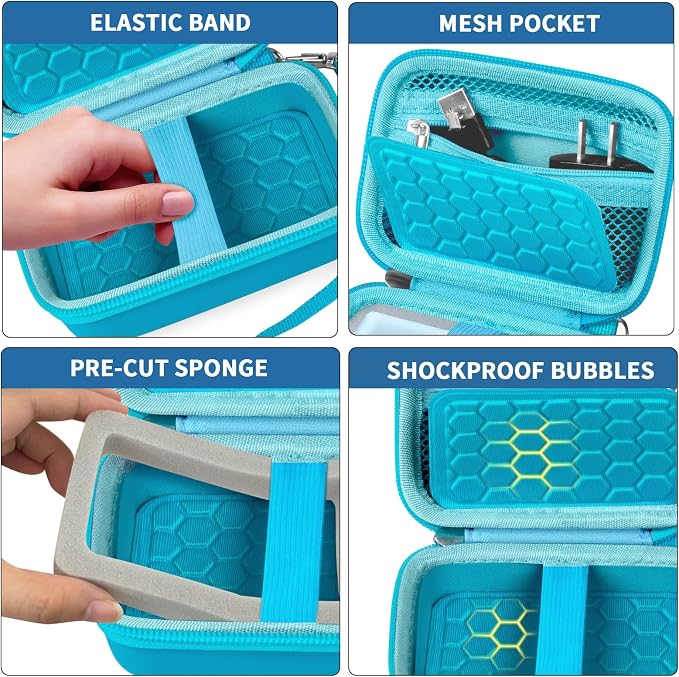 Comecase Carrying & Protective Case for Digital Camera, for CAMKORY/for Kodak Pixpro/for Canon PowerShot ELPH 180/190 / for Sony DSCW800 DSCW830 Cameras for Travel - Sky Blue - Image 3