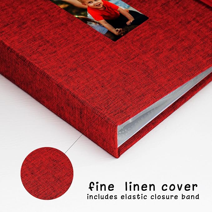 Mini Photo Album (2-Pack) for 2x3" Instax Mini & Polaroid Photos – Each Linen Album Holds 208 Photos - Image 2