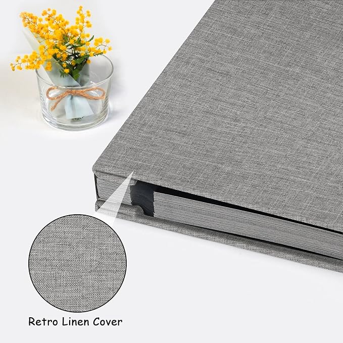 Zesthouse Photo Album Self Adhesive Pages, 60 Pages Magnetic Scrapbook Albums with Sticky Page, Photos Album Holds 8x10 & 5X7 & 4x6 & 6x8 & 3x5, Large Picture Book Ideal Gift for Family Wedding Baby - Image 5