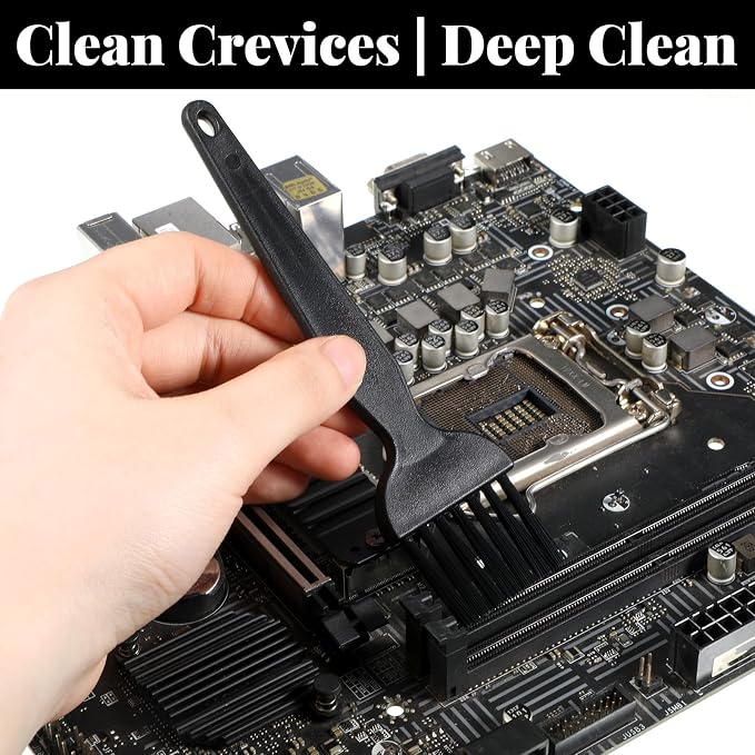 11 Pcs Mini Keyboard Cleaning Brushes Kit, Mini Anti Static Brush with Keycap Puller Tweezers, Dust Cleaning Brushes for Electronic Devices Computer Motherboard Fans Camera Small Space - Image 6