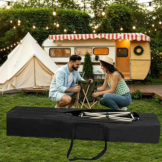 COOLBEBE 83" x 16" x 12" Extra Large Tent Storage Bag - 260L, Black | Heavy Duty Waterproof Duffle Bag for Tent Poles, Canopy, Hammock, Tripod, Fishing Gear, Sports Equipment & Outdoor Moving - Image 2