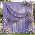 10x8 ft Wrinkle Free Lavender Light Purple Backdrop Curtain Drapes, Polyester Wedding Curtains Party Background for Baby Shower Birthday Parties by ENJOYYOURPARTY