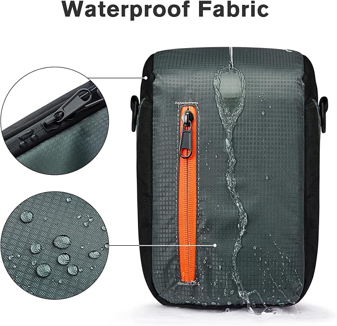 S-ZONE Camera Insert Bag Waterproof Lens Cube Case Compatible with Nikon Canon | Bottom and Side Zipper Openings, Adjustable Shoulder Strap, Compatible with Nikon Canon - Image 4