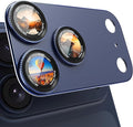 CACOE Metal Camera Lens Protector for iPhone 17 Pro Max | 9H Tempered Glass, Aluminum Frame, HD Clarity, Scratch-Resistant, Camera Screen Protector Cover Accessories, Dark Blue by CACOE