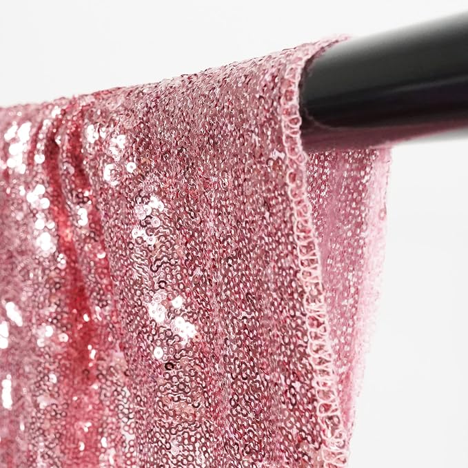 Poise3EHome 10FT x 10FT Sequin Photography Backdrop Curtain for Party Decoration, Fuchsia Pink - Image 4