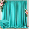 10 ft x 20 ft Wrinkle Free Turquoise Backdrop Curtain for Parties, Thick Polyester Teal Photo Backdrop Drapes,4 Panels 5ft x 10ft for Baby Shower Wedding Engagement Birthday Mermaid Party by Outpain