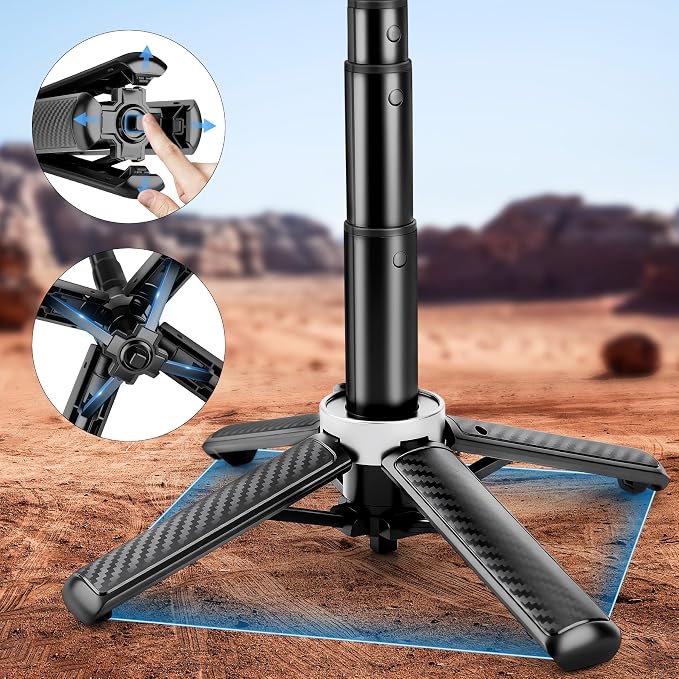 2026 5-in-1 Magnetic Selfie Stick with Remote, 16 inches | 360° Rotation, Transforms into Mini Tripod/Camera Grip/Handheld Stabilizer/Phone Stand, For Cell Phone - Image 9