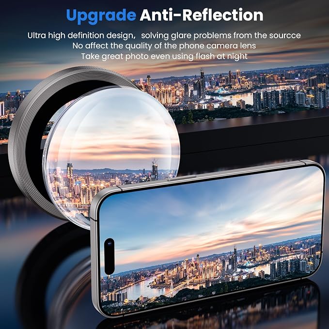 WSKEN for iPhone 16 Pro/iPhone 16 Pro Max Camera Lens Protector | Original Shooting Mode, Individual Metal Cover Film, Shatterproof HD Tempered Glass Camera Screen Protector, Grey - Image 2