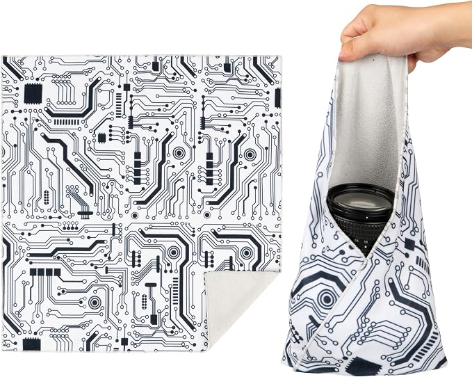 Walking Way Protective Wrap, Self-Adhesive Magic Cloth Camera Wrap, Storage Cloth, Anti-Scratch, Dustproof, Washable Lens Pouch for DSLR, Smartphones, Laptops, Cosmetic by WalkingWay