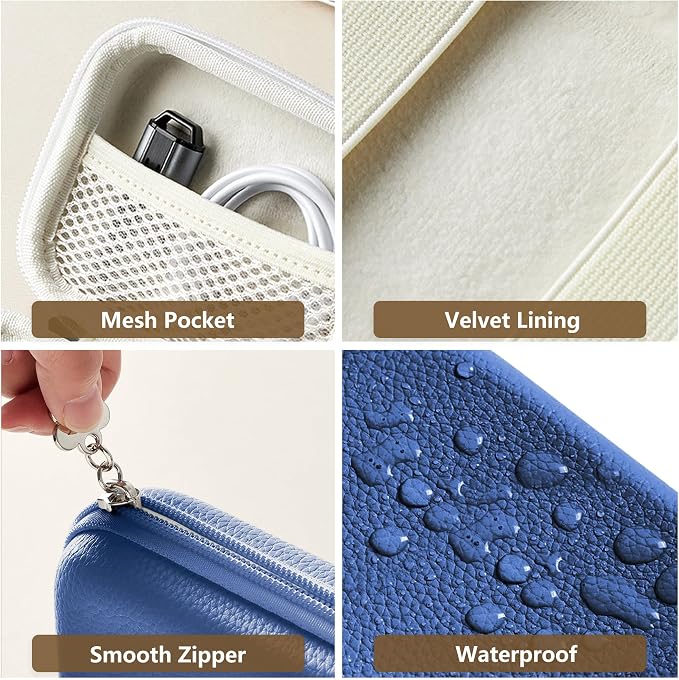 Digital Camera Case for KODAK PIXPRO FZ55/FZ45, Case Only, Royal Blue | Fits CAMKORY DC403 and Canon PowerShot ELPH 360 HS Compact Digital Cameras, Small Hard Shell Camera Pouch with Mesh Pocket - Image 6