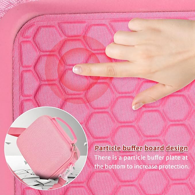 casmilee Camera Case for Sony Alpha ZV-E10 Alpha a6400/ a6700/ a6100/ a6000/ a6600/ a6500 Mirrorless Digital Camera, Hard Travel Bag with a Shoulder Strap for Lens & Accessories (Pink, Medium) - Image 4