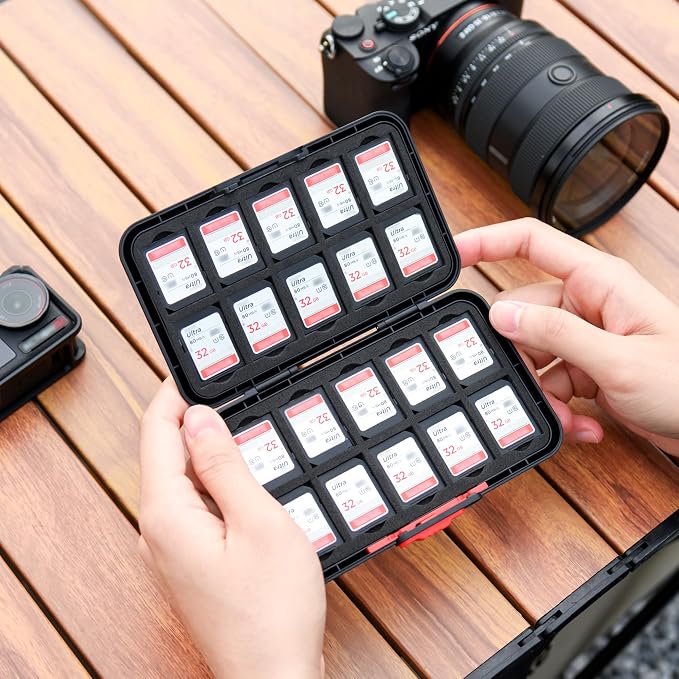 Pop Up Style Memory Card Case,60 Slots Memory Card Holder Wallet for 20 SD SDHC SDXC & 40 Micro SD SDXC SDHC TF MSD Cards,Portable Slim Micro SD Card Case Storage Organizer with EVA Foam Interior - Image 9