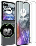 for Motorola Razr 2024/2025/2026Razr+ 2024/2025/2026 Razr Plus Screen Protector（Self-Healing TPU Film with Camera Lens Protector,Case Friendly,HD,Anti-Scratch, 2+2 PACK(not glass) by Suttkue