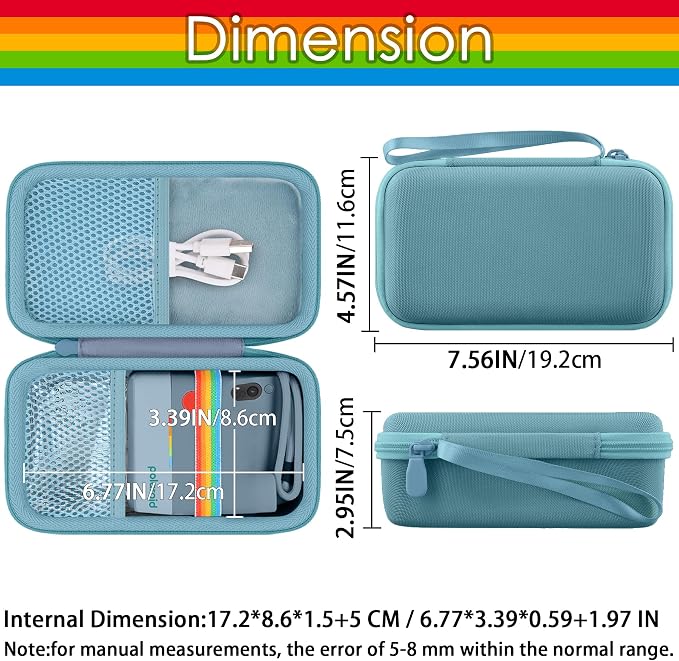 khanka Case for Polaroid Go Gen 3 Mini Instant Camera(9195/6653),Blue | Fits for Polaroid Go Generation 2,Accessory Storage Pocket, Travel-Ready Portable Storage,Case Only - Image 6