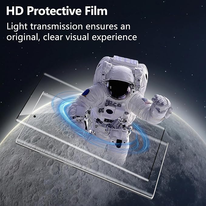 WILLONE 2+2 Pack for Galaxy S23 Ultra Screen Protector | Camera Lens Protector, 9H Tempered Glass, Fingerprint Unlock, HD Clear, Phone Case Fit - Image 7