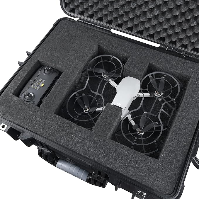 MEIJIA All Weather IP67 Waterproof Hard Camera Case,Hard Protective Case,Hard Case with Customizable Foam,Fit Use of Drones,Camera,Equipments,Pistols(Black,18.5 x14.06x6.93inches) - Image 5