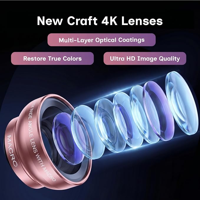 Phone Camera Lens Kit, 0.45X Super Wide Angle Lens + 15X Macro Lens 2 in 1 Professional Lens Attachment for Phone 17/16/15/14/13 - Image 5