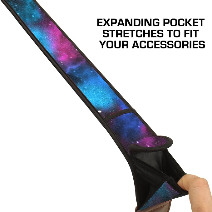 USA Gear TrueSHOT Camera Strap Neoprene Camera Straps - Padded Neck Strap, Accessory Pocket, and Quick Release Buckles - Compatible with Canon, Nikon, Sony and More DSLR and Mirrorless Camera - Galaxy - Image 5