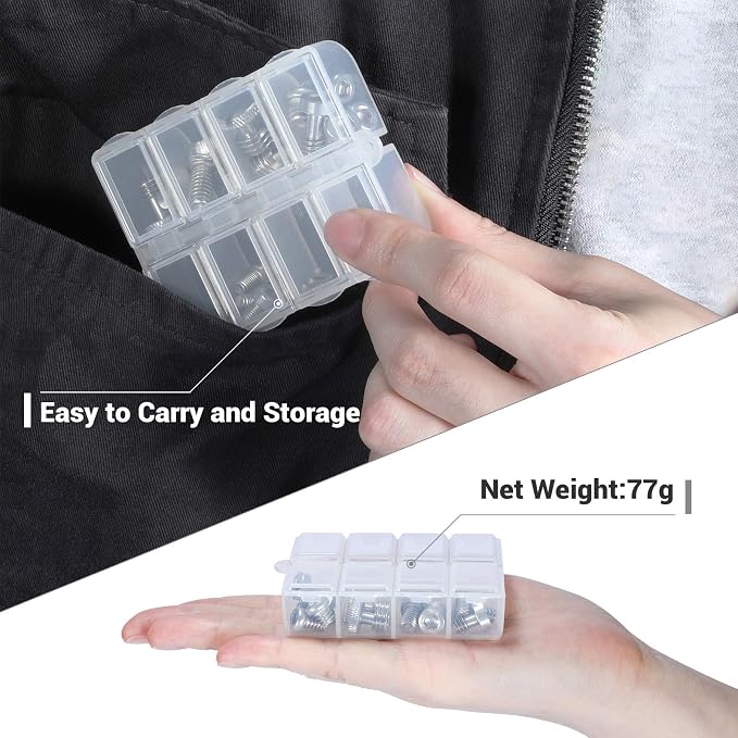 SmallRig 26 Pcs Stainless Steel Camera Screws, 1/4" 3/8" M2 M2.5 M3 M4 | with Portable Storage Case, Suitable for Cameras, Cages, Handles - Image 5