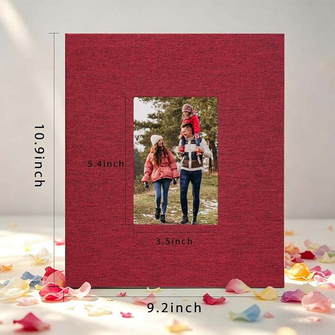 Photo Album 8x10, Pack of 2 Linen Picture Book, 26-Page Album Holds 52 Photos Art Presentation Folder for Picture or Certificates Storage - Image 5