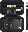 Carrying Case for KODAK EC35 35mm Film Camera 35mm, EC35 Film Camera Storage Case Holder with Zipper Mesh Pocket for AA Battery, with Strap, Black by Supmay
