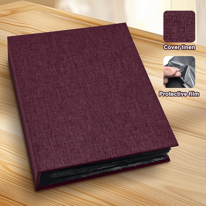 Photo Album 4x6 200 Pockets for Wedding Gifts,Linen Hardcover Picture Albums for Family Anniversary Baby Vacation Pictures - Image 3