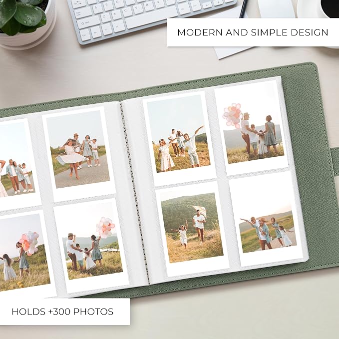 Beautiful Photo Album for 2x3 in Polaroid Photos - Instax Mini Compatible | Safely Holds Your 300+ Pictures of Unique Memories - The Perfect Book to Store Pictures or Trading Collection Cards - Image 8