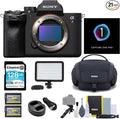 Sony Alpha A7IV E-Mount Interchangeable Lens Mirrorless Camera Bundle | 128 GB Memory Card, Led Light Panel, Full Frame Sensor, Bag, (6 items) by Unknown