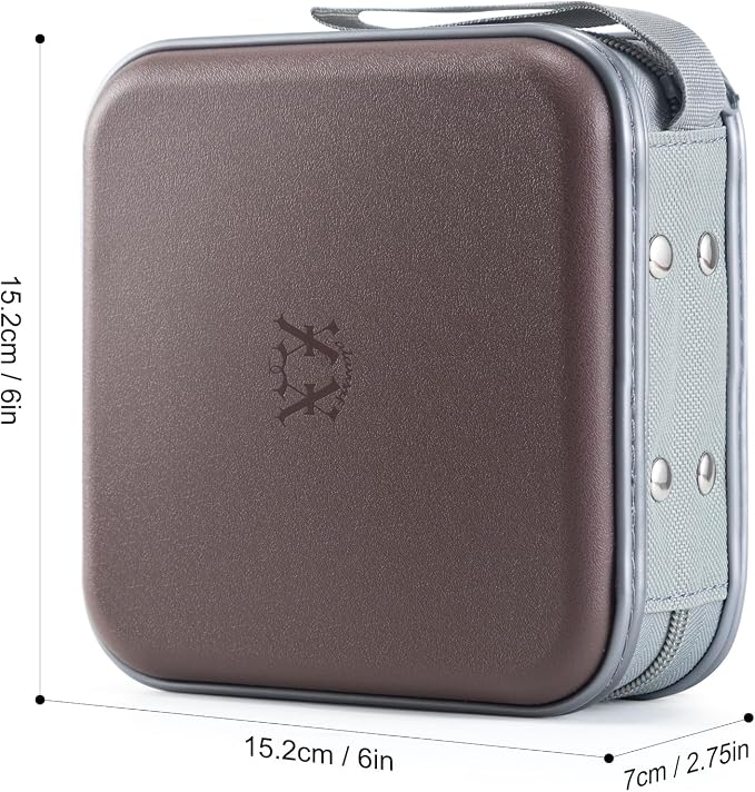 alavisxf xx CD Case, 48 Capacity Hard Plastic Zipper Disc Wallet for Car | DVD Holder, Portable Hand Strap, Anti-Slip Sleeves, Scratch-Resistant Sleeves, Disc Storage Organizer, for Home Office Travel - Image 2