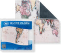 Microfiber Wholesale Quick Cloth Glasses Cleaning Cloths 8x8 World Map | 1-Pack with Case | Double-Sided Lens Cleaner for Eyeglasses, Camera & Screens | Reusable Microfiber Glass Polishing Cloths by MicrofiberWholesale