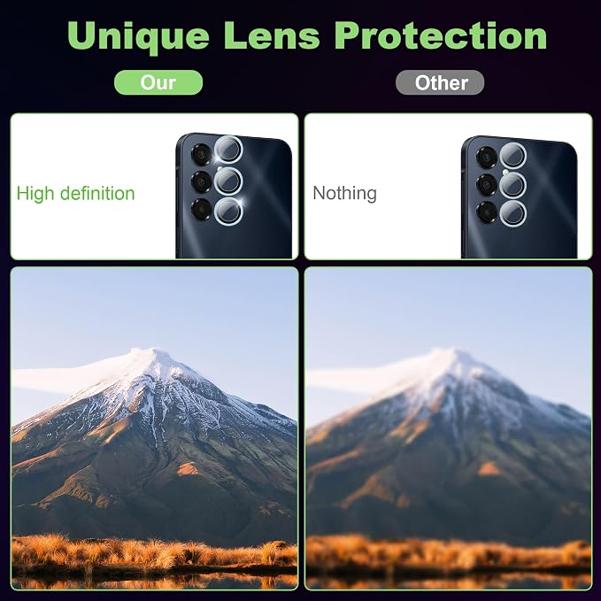 for Samsumg Galaxy A16 5G/4G Screen Protector Ultra HD Tempered Glass flim,9H Hardness Anti-Scratch,Tempered film and lens film with positioning (3+3PACK) - Image 8