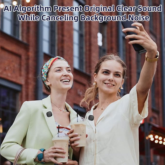 NPTCL Wireless USB Microphone for PC Laptop Computer iPhone 17/16 Android | Ai Noise Reduction, Type C Clip on Mic, 328Ft Transmission, 35H Charging Case for Audio Recording Podcast Youtube Streaming - Image 9
