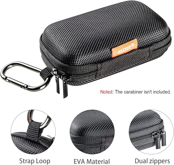 Small Hard EVA Case, Portable Earbud Zipper Pouch with Mesh Pocket,Black | Universal Carrying Bag for Headset, Earphone, Flash Drive, Charging Cable, Key, Durable Exterior - Image 3