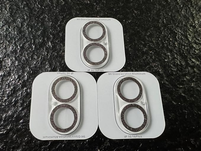 Dengduoduo Camera Lens Protector for iPhone 16 and 16 Plus 3 Pack, Tempered Glass, Ultra HD, 9H Hardness, Anti-Scratch, Case Friendly, Easy to Install [No Affect on Night Shots] - Image 2