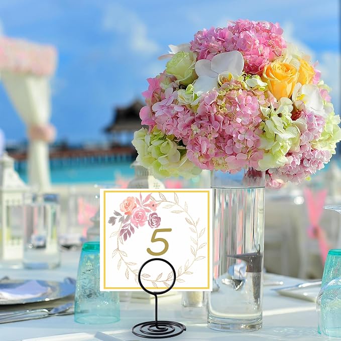 Table Number Holders, 26PCS Place Card Holder, Photo Holder (2" Black) | Picture Holder, Cards Stand Name Menu Clips, Small Size Table Sign Card Holder for Centerpieces Wedding Birthday Party - Image 5
