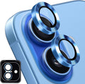 Designed for iPhone 16 and 16 Plus Camera Lens Protector, Metal Lens Cover 9H Tempered Glass Camera Cover Anti Scratch Shockproof Screen Protector, by Hsefo