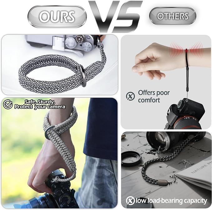 Camera Wrist Strap - DSLR Mirrorless Camera Quick Release Camera Hand Strap | with Safer Connector (white) - Image 3