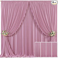 4 Panels Dusty Pink Backdrop Curtain for Parties Wedding Wrinkle Free Pink Photo Curtains Backdrop Drapes Fabric Decoration for Birthday Party Baby Shower 20ft(W) x 10ft(H) by Tao-GePartyDecorations