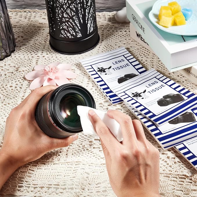 Outus 1000 Pcs Lens Cleaning Paper with 2 Cloths Camera Optics Wipe Booklet | Lint-free Tissue for Camera Lenses, Eyeglasses, Screens, Microscopes, Includes 2 Double Sided Microfiber Cleaning Cloths - Image 5