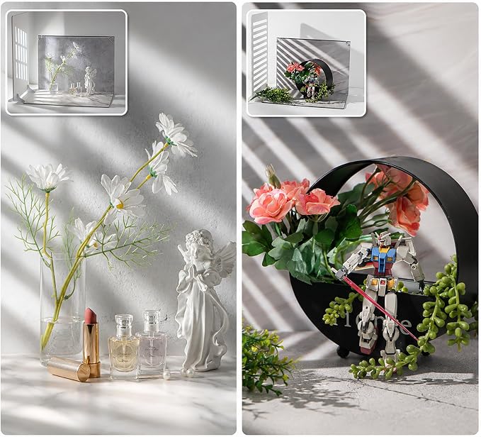 BYSTONE Photo Backdrop Board and Background Kit for Product Photography | 20 patterns, 16.5 x 11.7 in, 2 shadow props, food, beauty, jewelry and UGC shots - Image 6