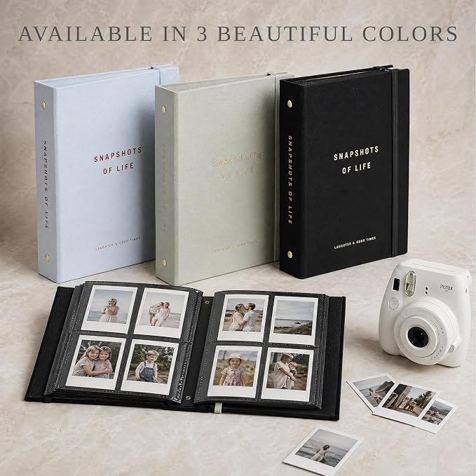 Beautiful Polaroid Photo Album for 2x3" Photos - Holds 240 Pictures | Safely Stores 240 Pictures of Unique Memories - The Perfect Instax Mini Compatible Book for Trading Collection Cards - Image 6